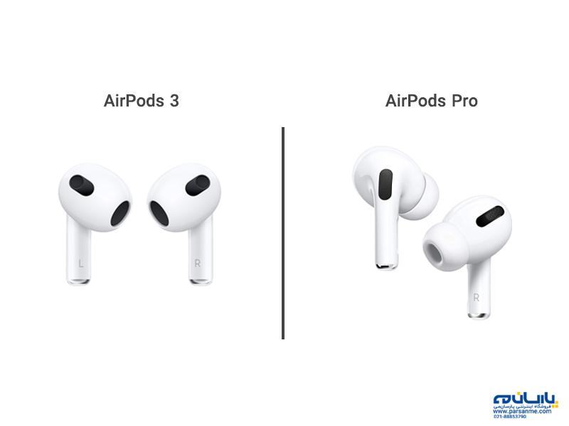 مقایسه و بررسی انواع ایرپاد اپل - مقایسه بین ایرپاد 2 و ایرپاد 3 و ایرپاد پرو Comparison-of-Apple-AirPods