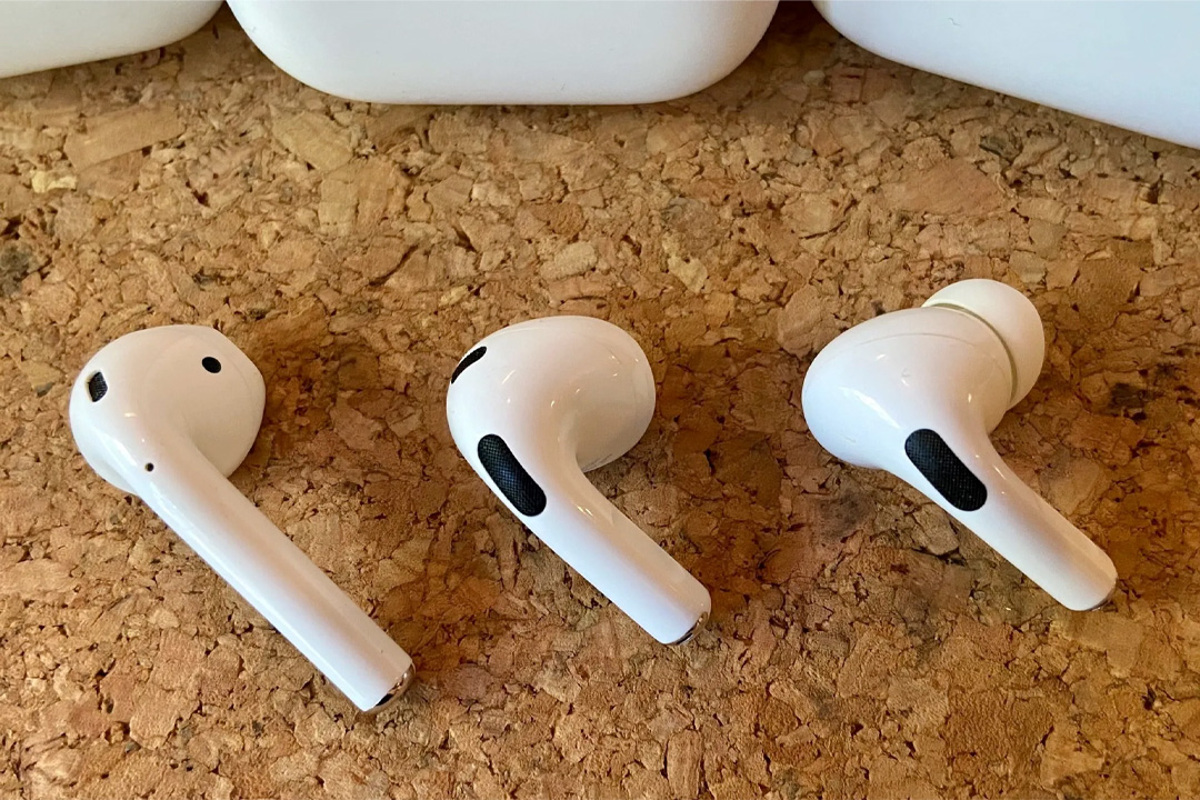 مقایسه و بررسی انواع ایرپاد اپل - مقایسه بین ایرپاد 2 و ایرپاد 3 و ایرپاد پرو Comparison-of-Apple-AirPods