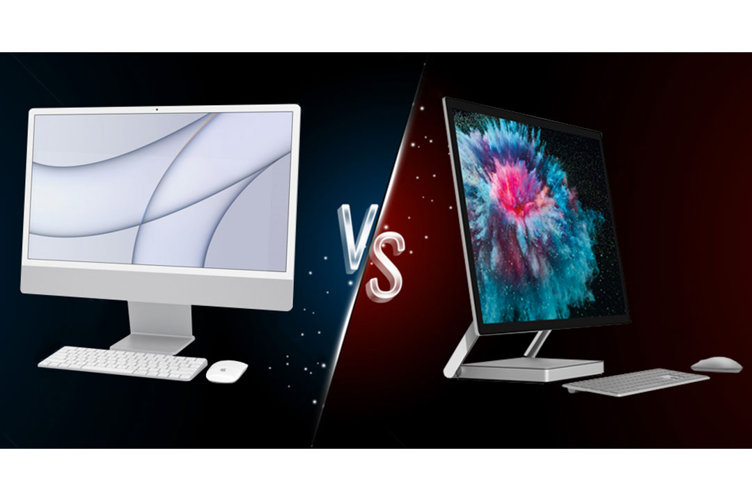 Comparison of iMac 24-inch with Surface Studio 2