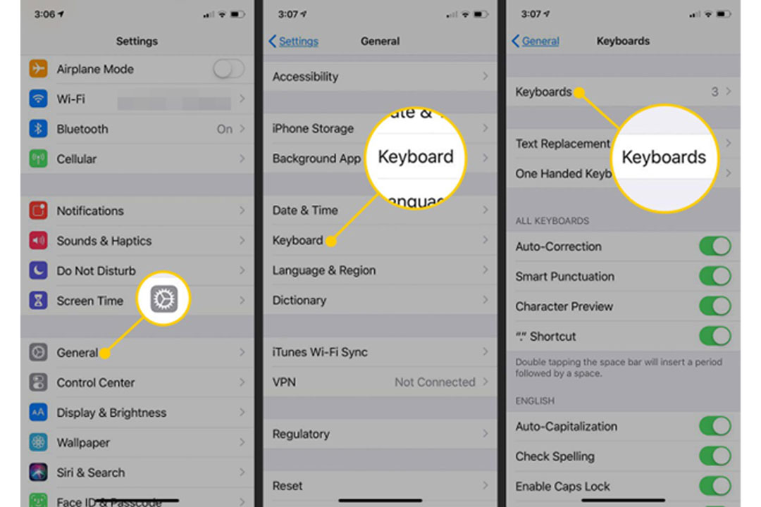 Apple iphone keyboard settings آشنایی با تنظیمات صفحه کلید آیفون