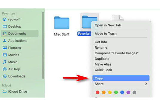 File and folder transfer methods on Mac