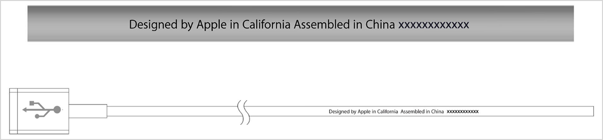 نوشته های روی کابل لوازم جانبی اپل 1