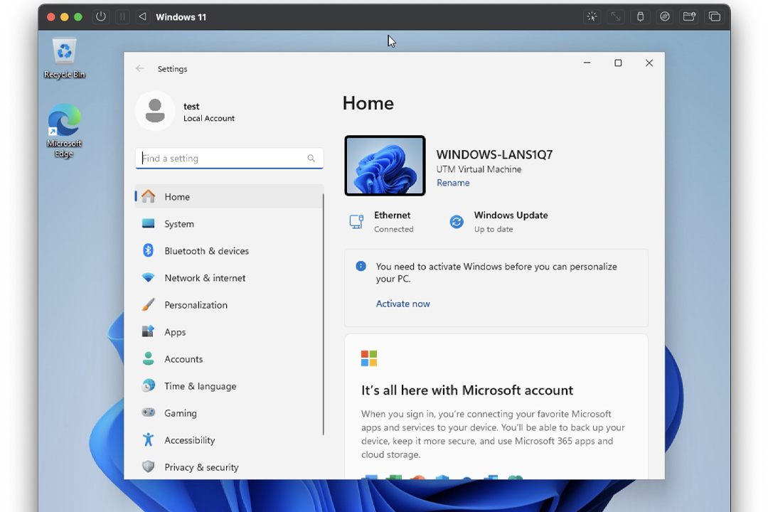 UTM نصب رایگان ویندوز روی مک با برنامه