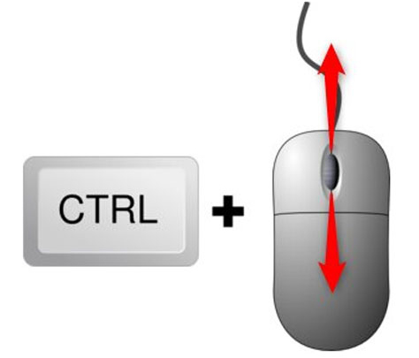 ترفندهای موس در ویندوز - بزرگ یا کوچک کردن متن یا تصویر