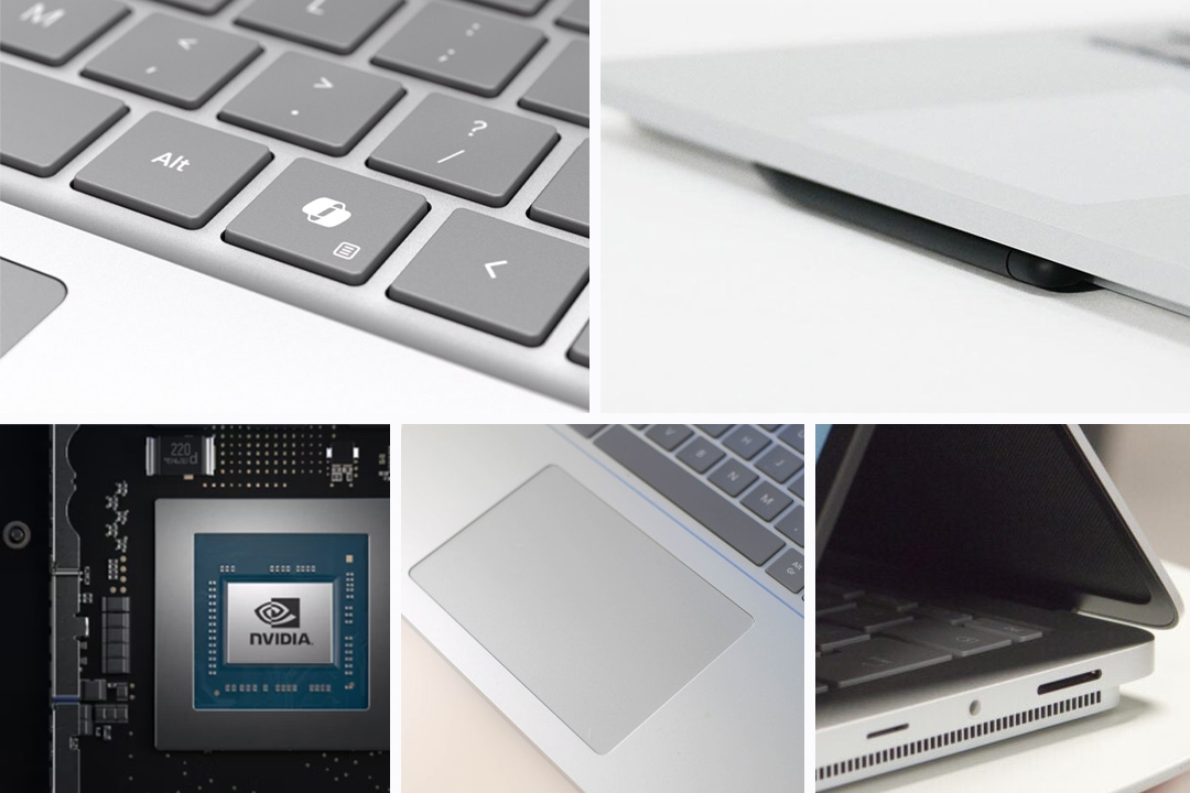 کلاژ ۵ ویژگی متمایز سرفیس لپ تاپ استودیو ۲