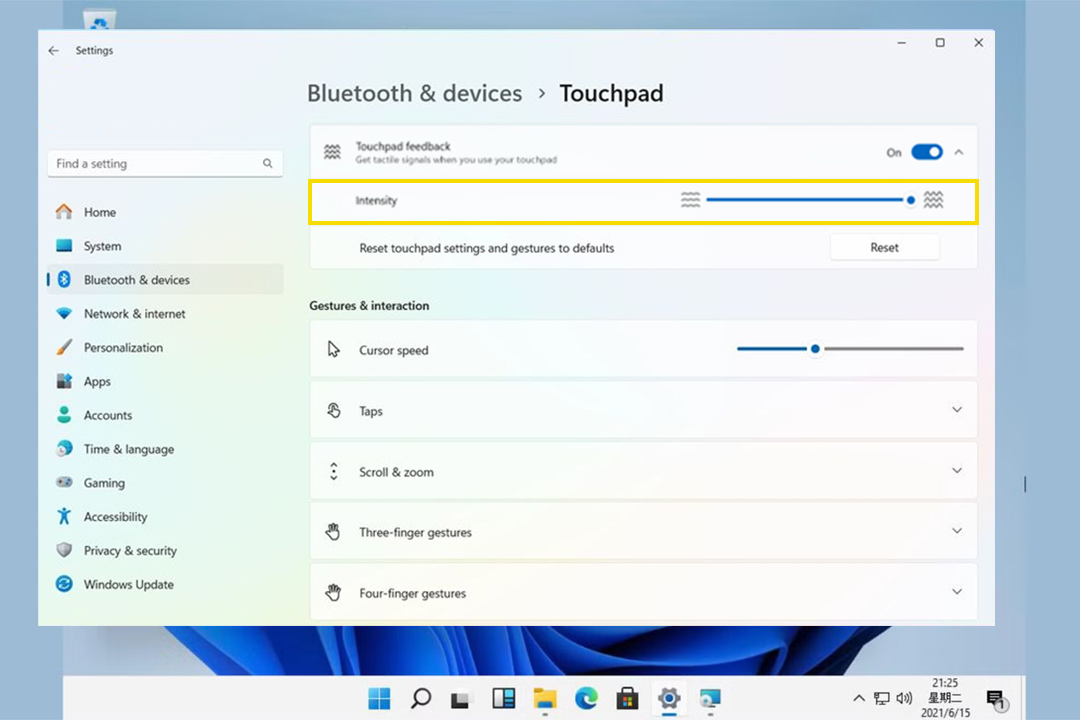 آموزش تنظیم شدت بازخورد هپتیک تاچ‌پد سرفیس لپ تاپ استودیو 2