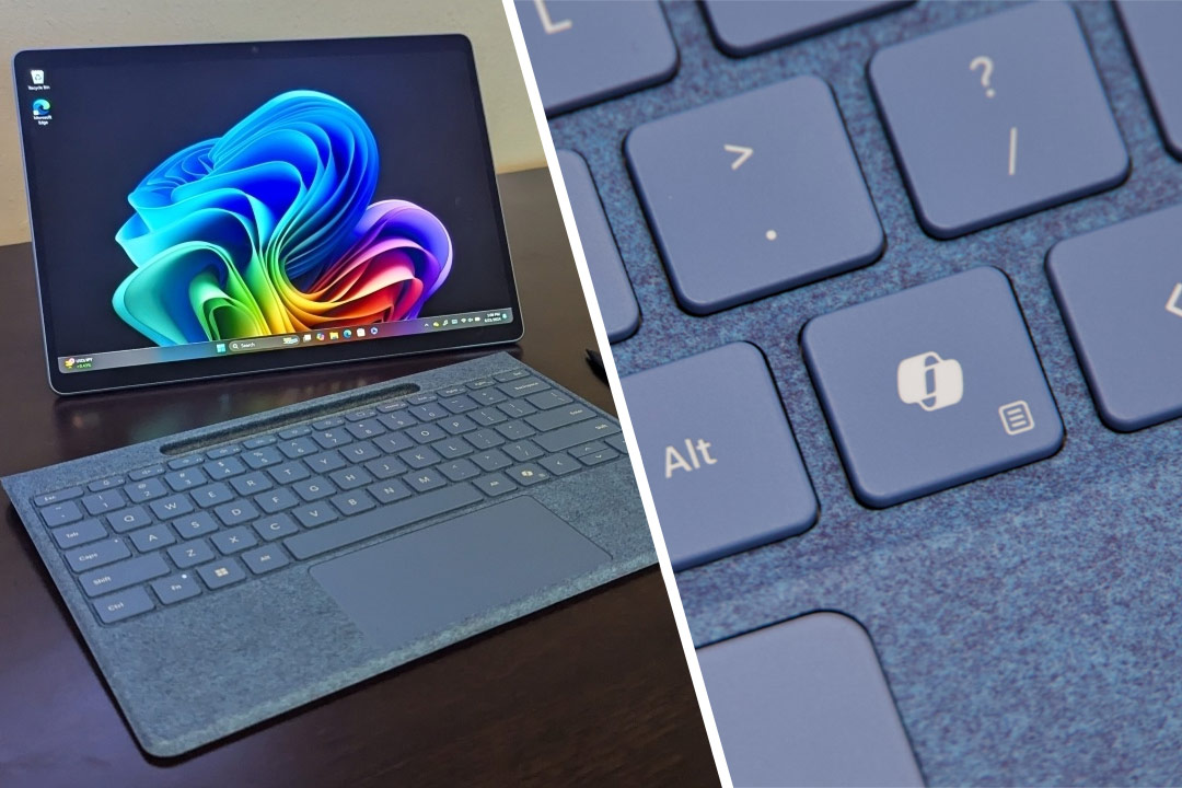 کلید کوپایلت سرفیس و کیبورد بی‌سیم فلکس