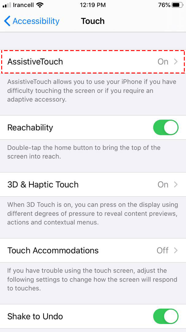 نحوه فعال سازی Assistive Touch آیفون و آیپد How to make Assistive Touch on iPhone and iPad