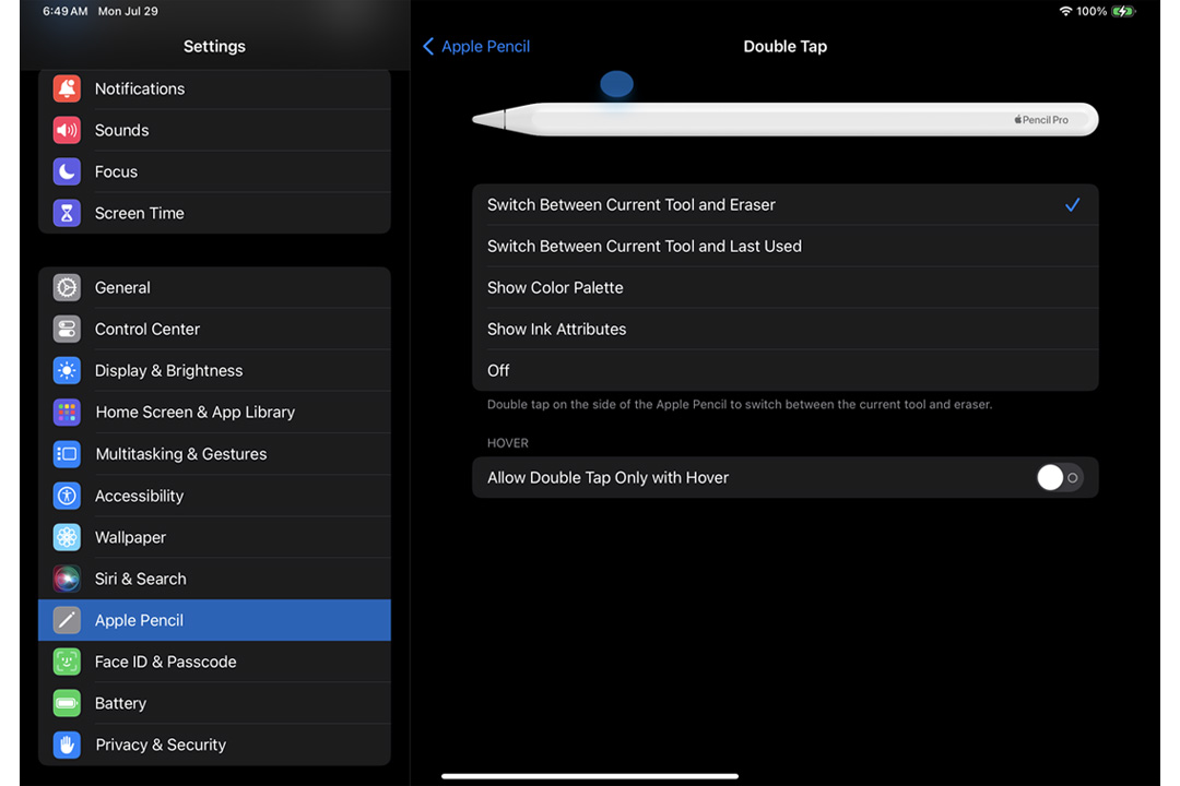 تنظیمات دابل تپ در آیپد - مخصوص قلم اپل 8-Apple-pen-tricks: 2