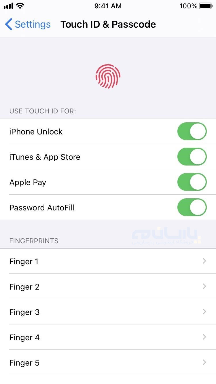 How to set up the iPhone fingerprint sensor آموزش نحوه تنظیم حسگر اثر انگشت آیفون