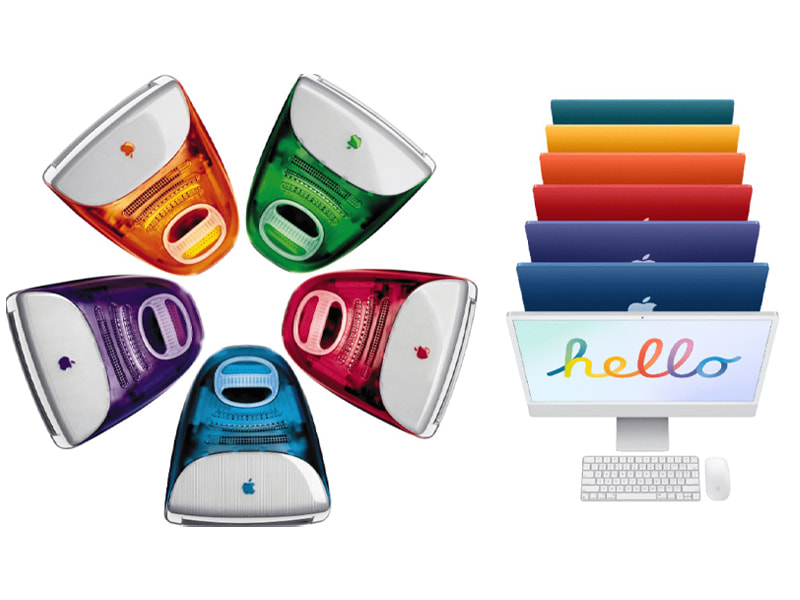 طراحی و رنگ بندی مختلف آی مک 24 اینچ اپل مدل Apple iMac 24-inch MGPC3 M1 2021 8GB 256GB (8C-8C)