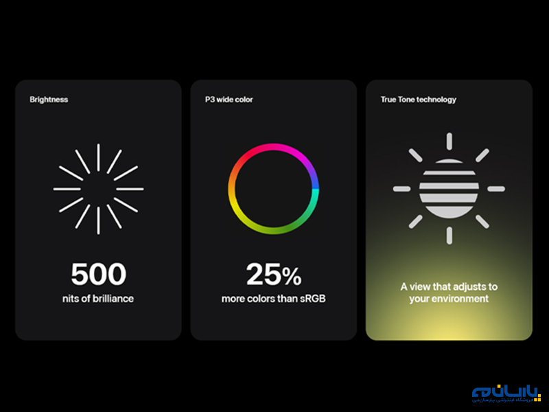 میزان روشنایی و رنگ نمایشگر مک بوک ایرمک بوک ایر 13 اینچ M2 (8C-10C) ظرفیت 8/512 گیگابایت 2022