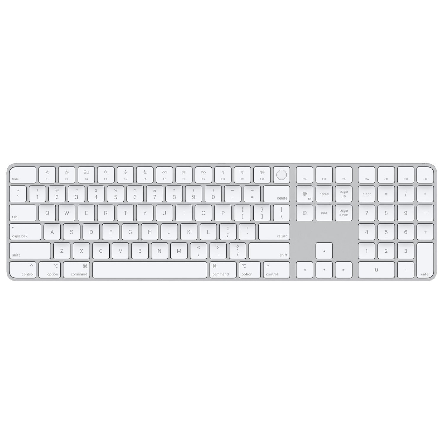 کیبورد بی سیم اپل مجیک کیبورد مدل  Apple Magic Keyboard with Touch ID And Numeric Keypad for Mac With Apple Silicon (MK2C3 , MMMR3)