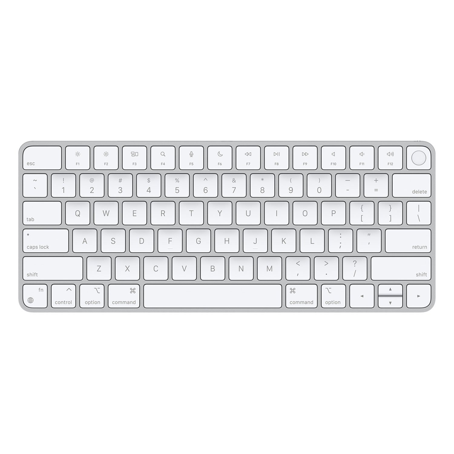 مجیک کیبورد بی سیم اپل با تاچ آیدی مدل Magic Keyboard Silver- US English With Touch ID (MK293)
