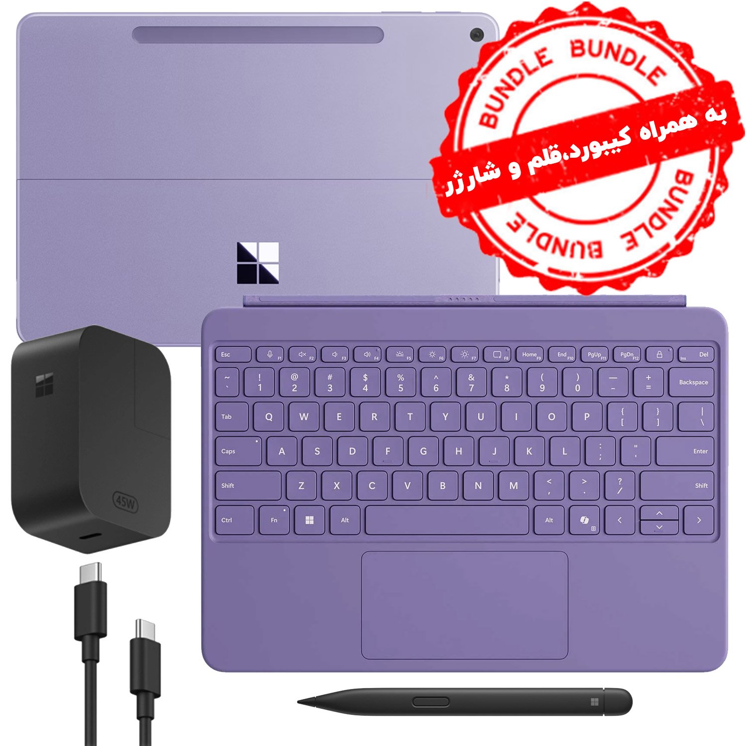 تبلت مایکروسافت Surface Pro 12 inch پردازنده X Plus رم ۱۶ گیگ هارد ۵۱۲ گیگ SSD با کیبورد 12 اینچ و قلم