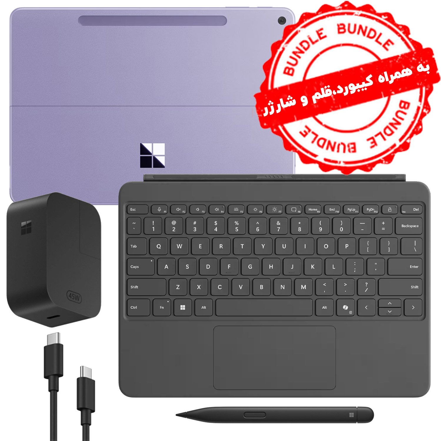 تبلت مایکروسافت Surface Pro 12 inch پردازنده X Plus رم ۱۶ گیگ هارد ۵۱۲ گیگ SSD با کیبورد 12 اینچ و قلم