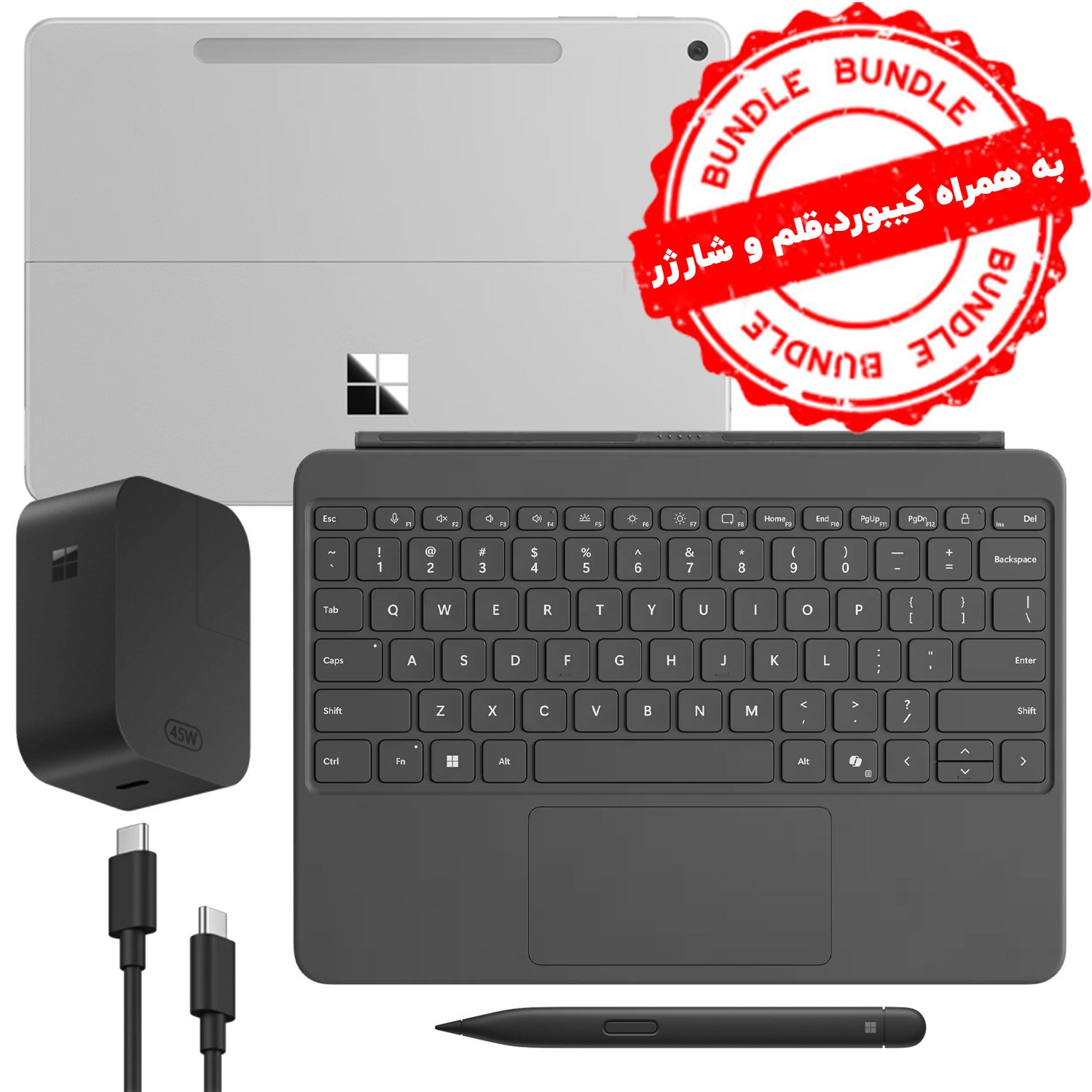 تبلت مایکروسافت Surface Pro 12 inch پردازنده X Plus رم ۱۶ گیگ هارد ۵۱۲ گیگ SSD با کیبورد 12 اینچ و قلم