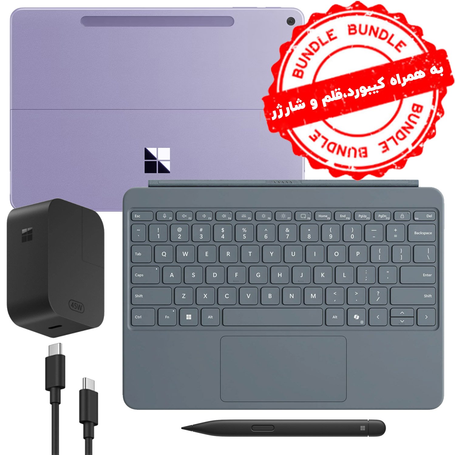 تبلت مایکروسافت Surface Pro 12 inch پردازنده X Plus رم ۱۶ گیگ هارد ۵۱۲ گیگ SSD با کیبورد 12 اینچ و قلم