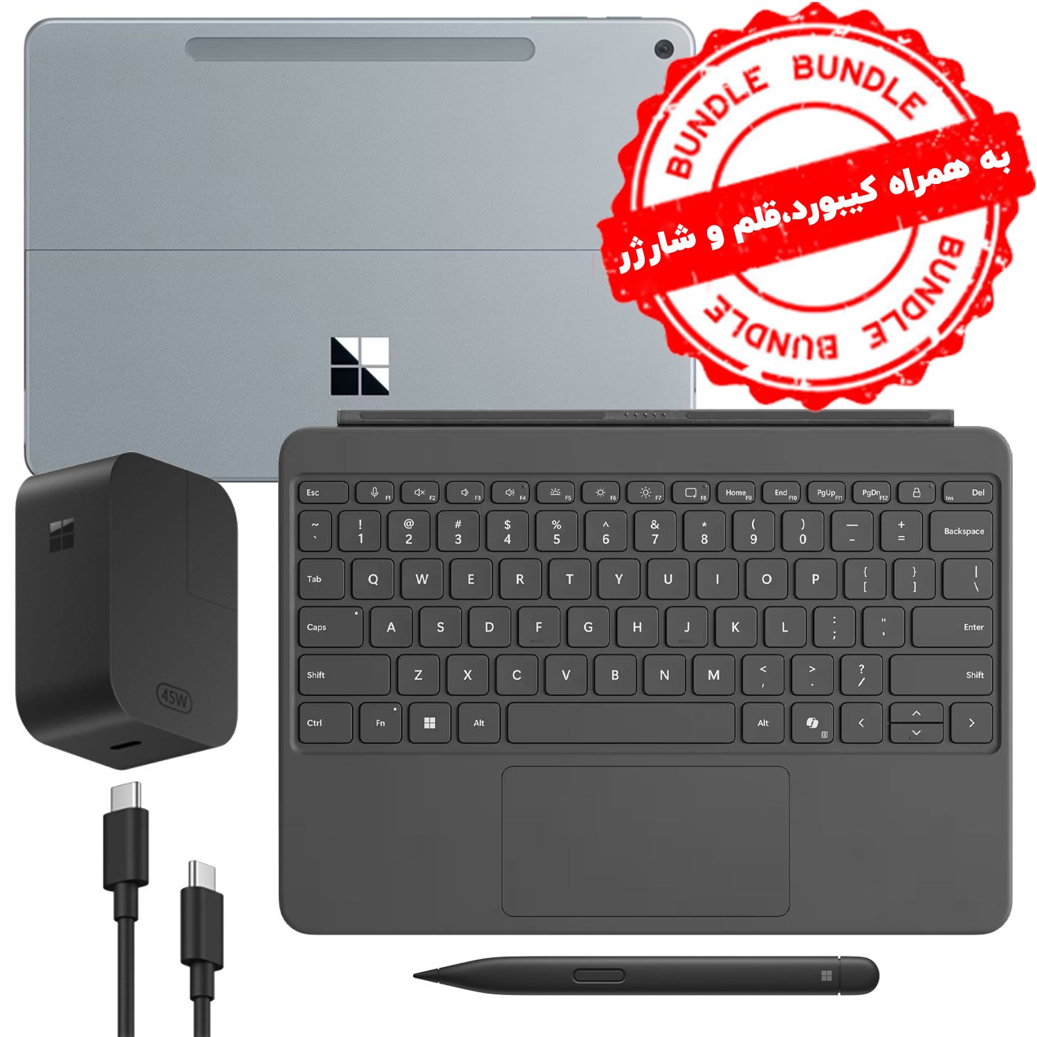 تبلت مایکروسافت Surface Pro 12 inch پردازنده X Plus رم ۱۶ گیگ هارد ۵۱۲ گیگ SSD با کیبورد 12 اینچ و قلم