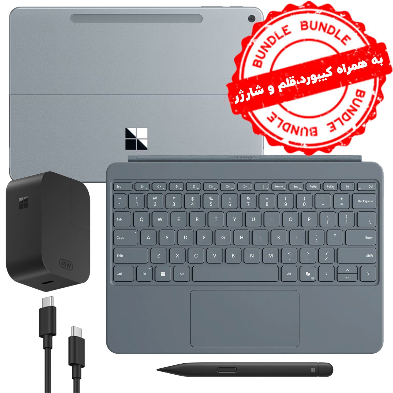 تبلت مایکروسافت Surface Pro 12 inch پردازنده X Plus رم ۱۶ گیگ هارد ۵۱۲ گیگ SSD با کیبورد 12 اینچ و قلم