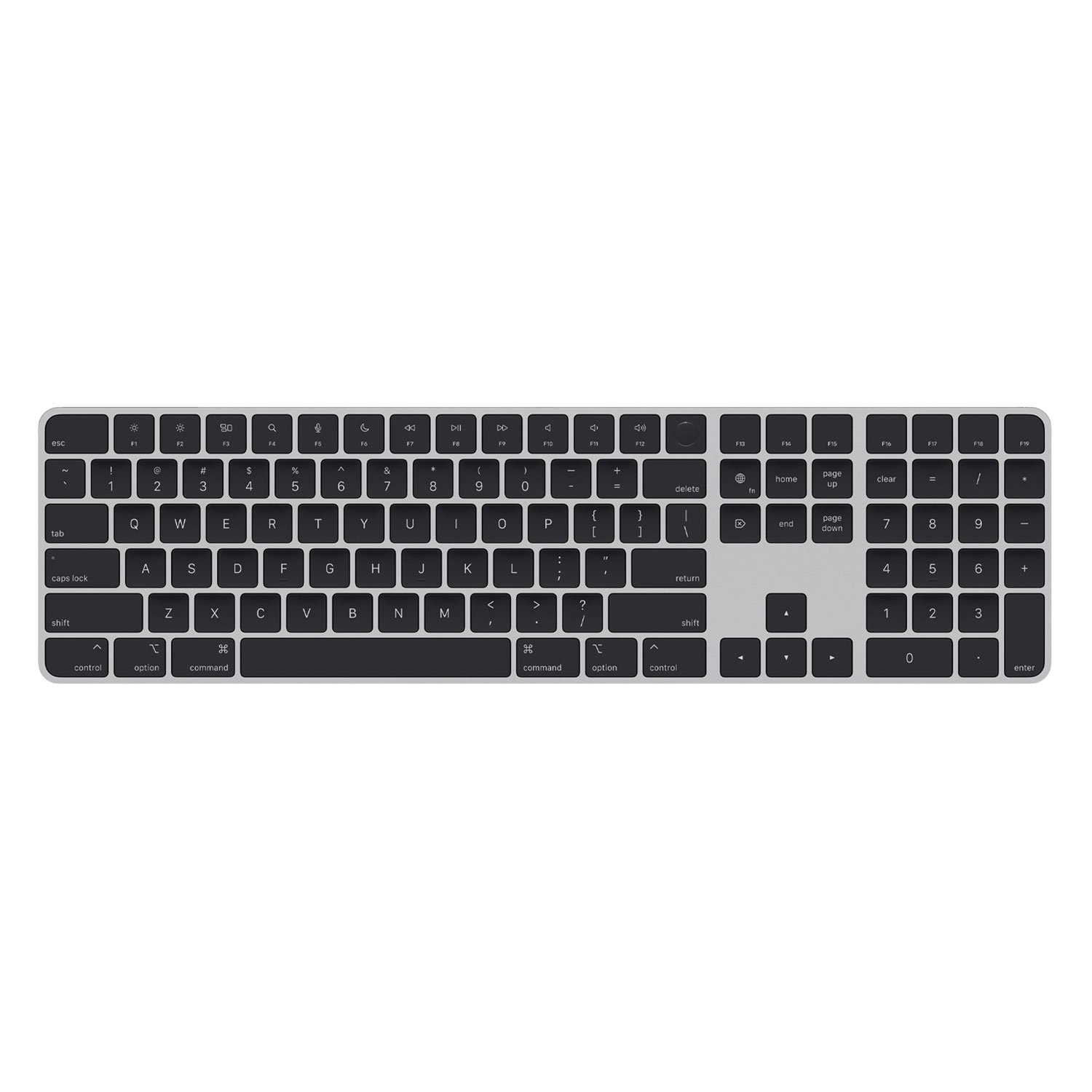 کیبورد بی سیم اپل مدل Magic Keyboard USB-C 2024 Black MXK83 With Numeric+Touch ID