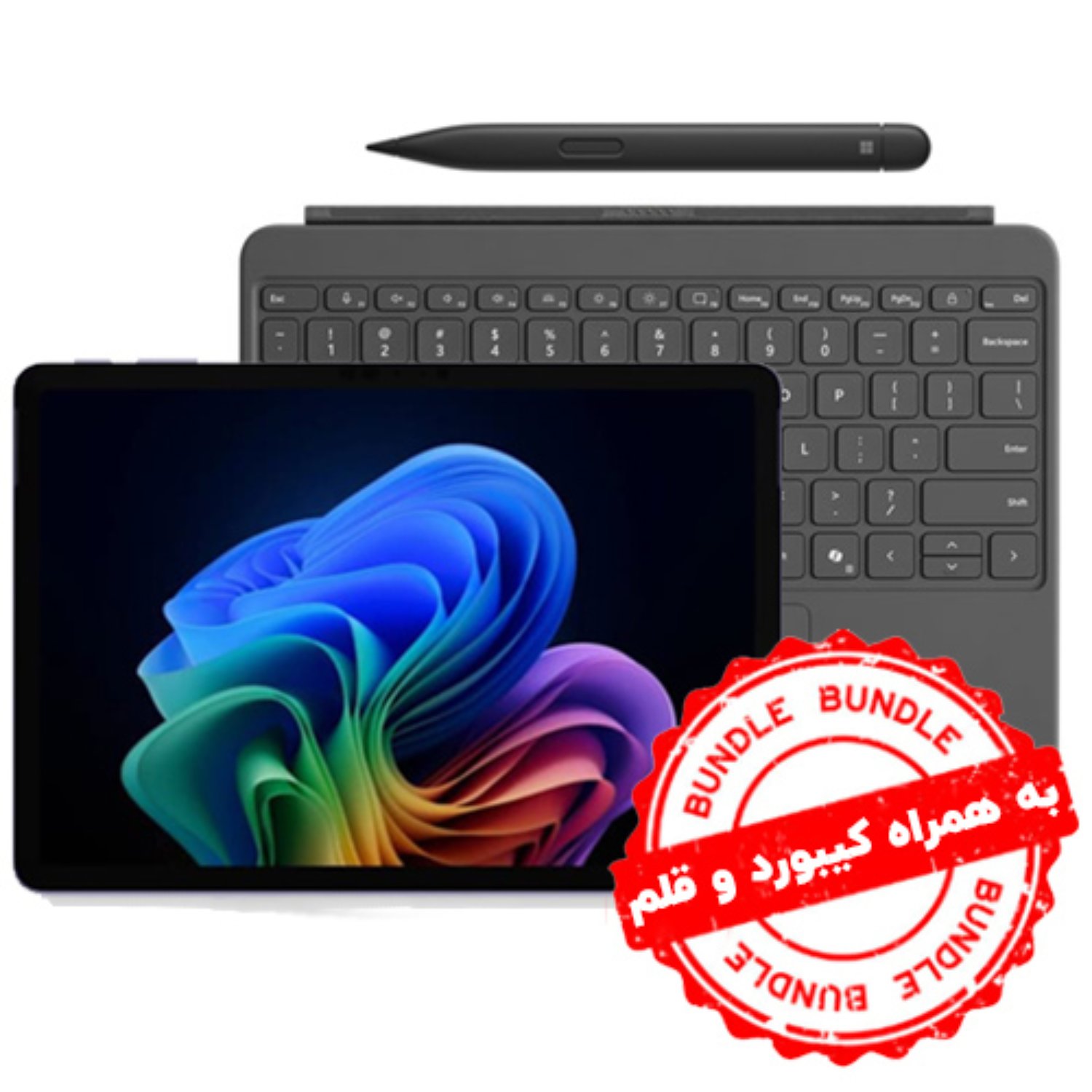تبلت مایکروسافت Surface Pro 12 inch پردازنده X Plus رم ۱۶ گیگ هارد ۲۵۶ گیگ SSD با کیبورد 12 اینچ رنگ تخته سنگ و قلم اسلیم