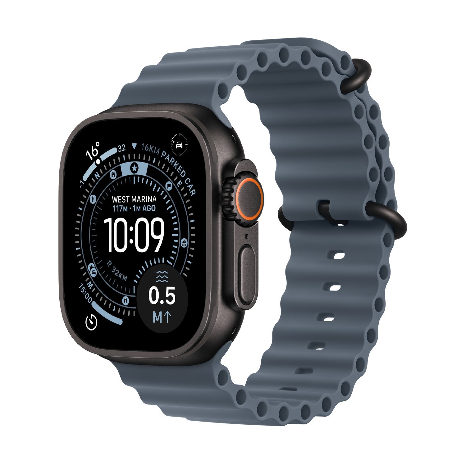 اپل واچ سری اولترا ۳ تیتانیوم ۴۹ میلیمتر مشکی - بند اوشن