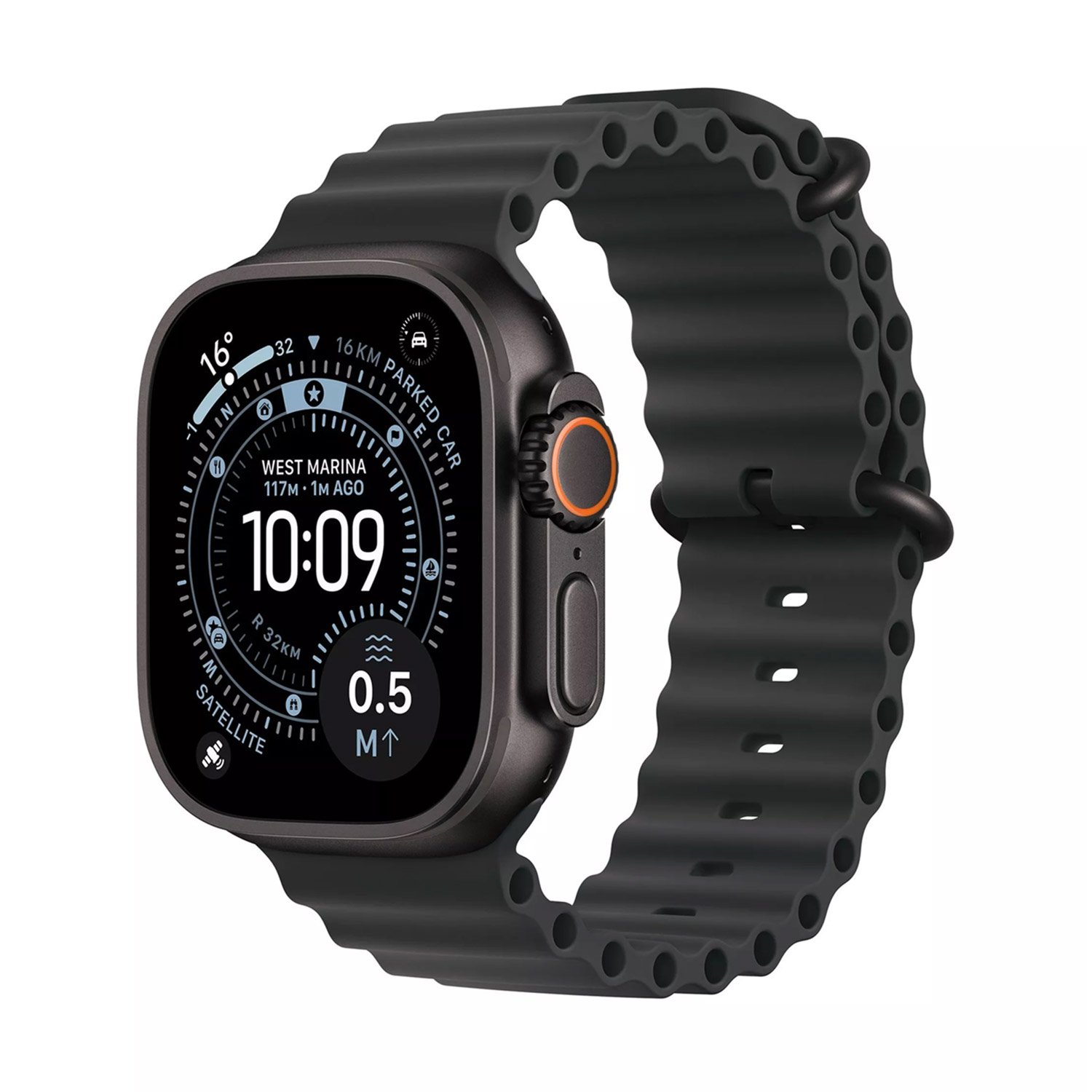 اپل واچ سری اولترا ۳ تیتانیوم ۴۹ میلیمتر مشکی - بند اوشن