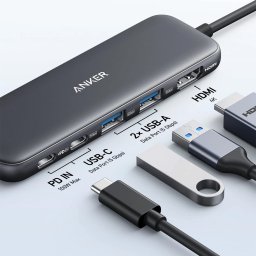 مبدل انکر Anker USB-C Hub A8355H11 5 in 1 Adapter