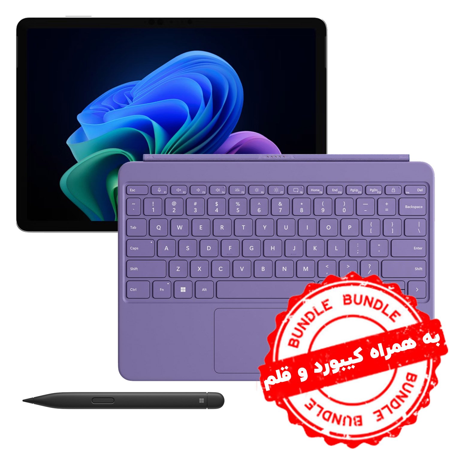 تبلت مایکروسافت Surface Pro 12 inch پردازنده X Plus رم ۱۶ گیگ هارد ۲۵۶ گیگ SSD با کیبورد 12 اینچ رنگ اقیانوسی و قلم اسلیم