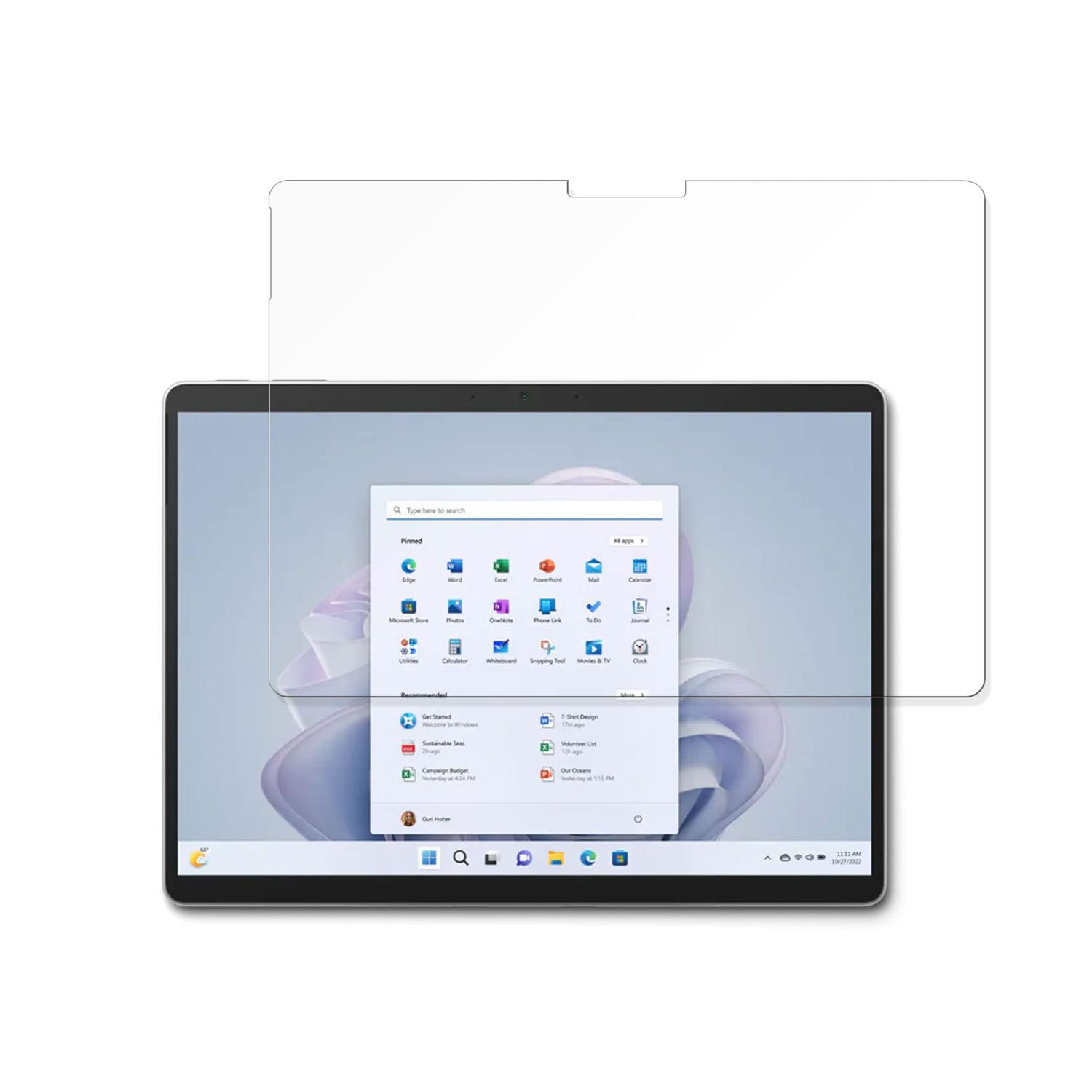 گلس صفحه نمایش سرفیس پرو ۸، ۹، ۱۰ و ۱۱