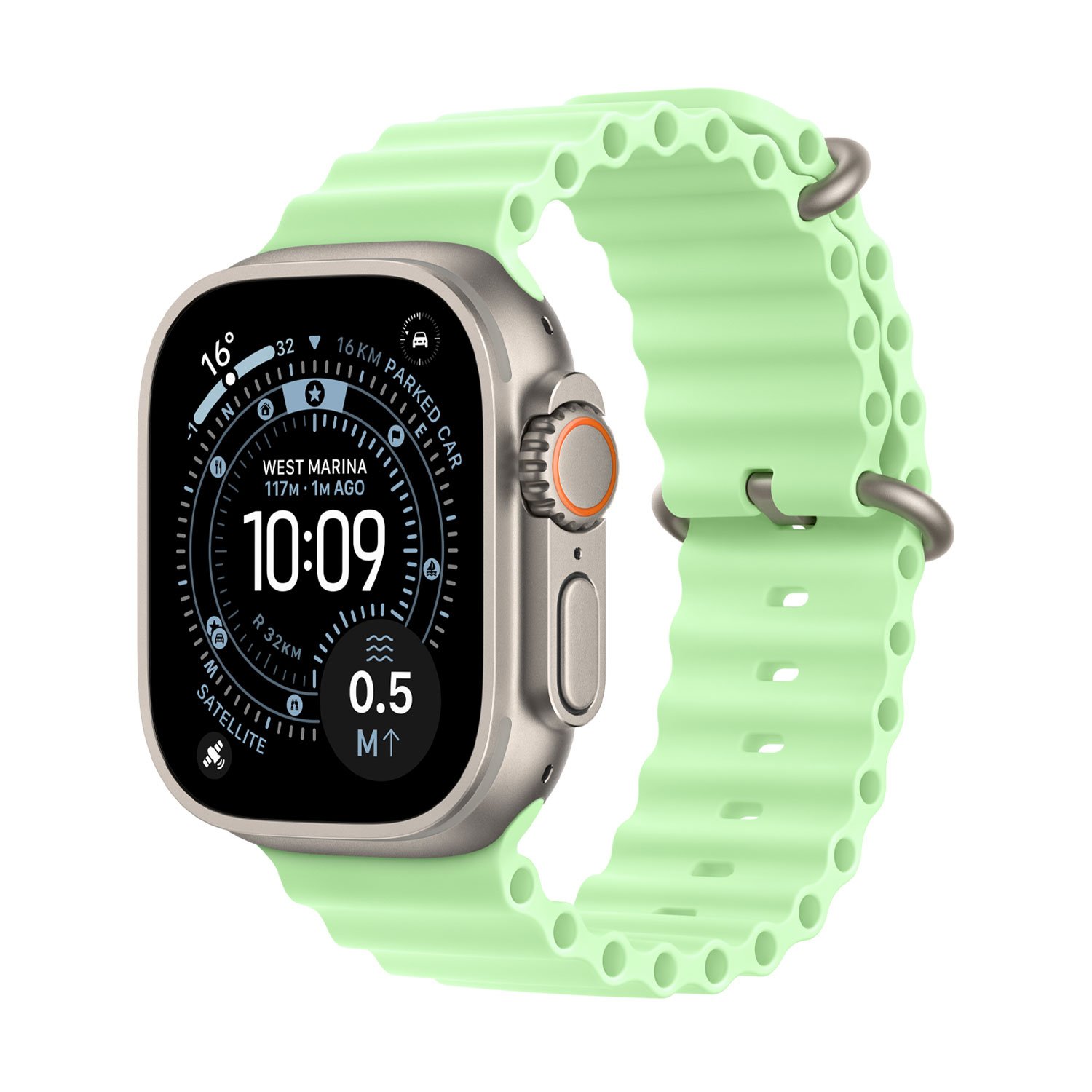 اپل واچ سری اولترا ۳ تیتانیوم ۴۹ میلیمتر نچرال - بند اوشن